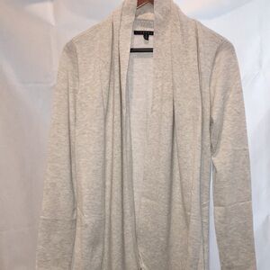 Cyrus Light Gray Open Front Cardigan Sweater Top | Size S